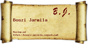 Boszi Jarmila névjegykártya